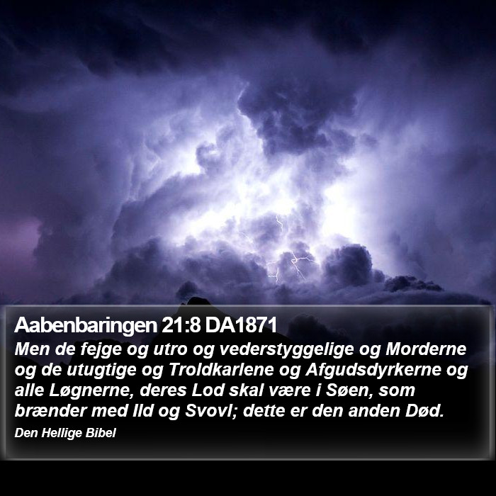 Aabenbaringen 21:8 DA1871 Bible Study