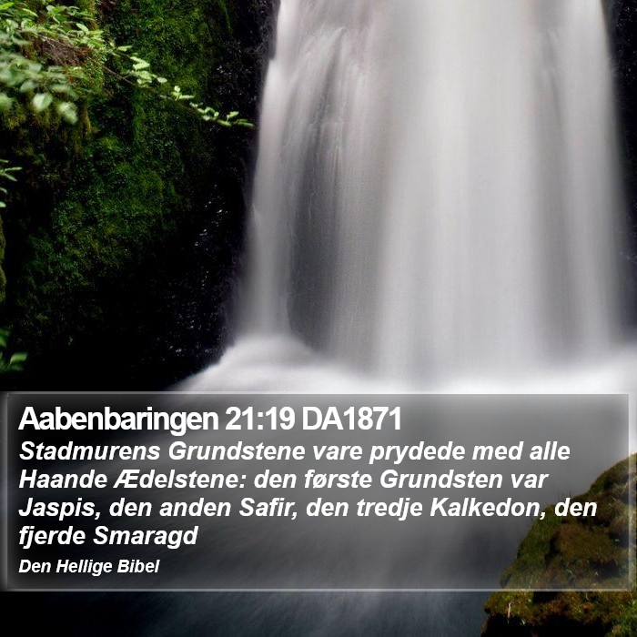 Aabenbaringen 21:19 DA1871 Bible Study